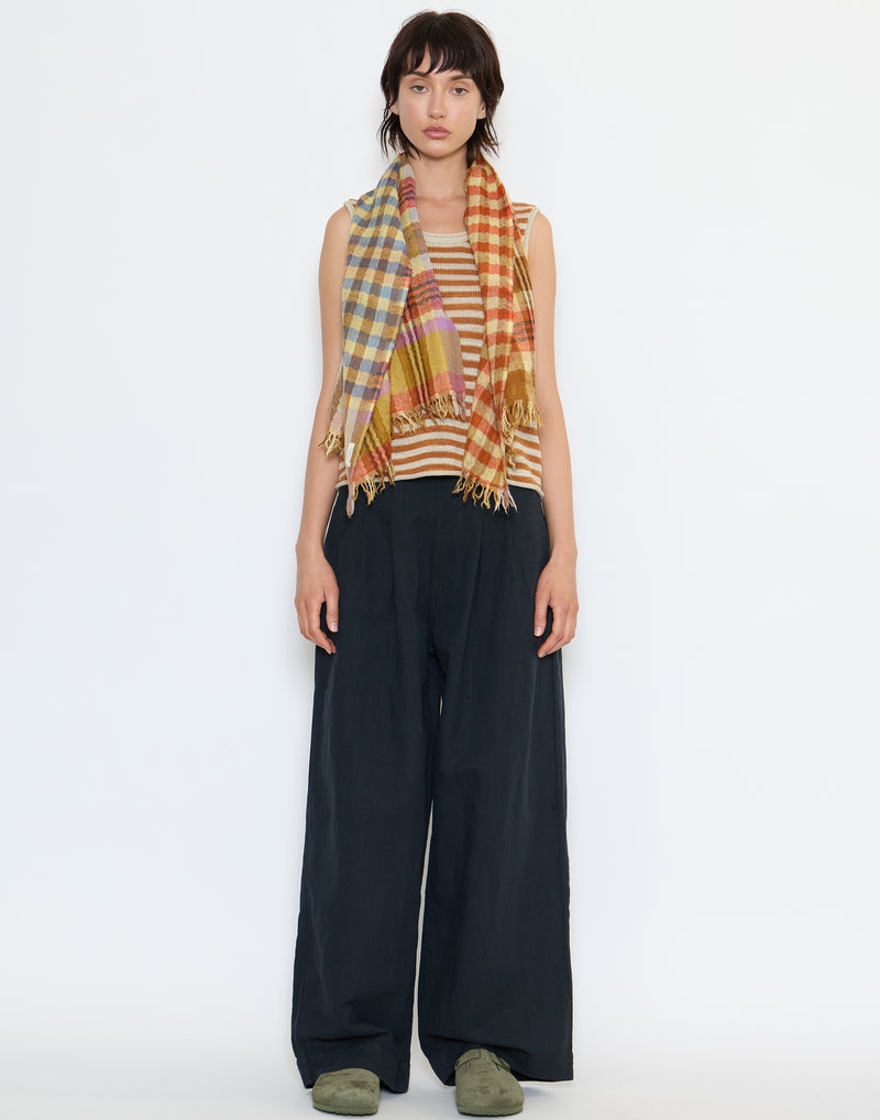 Butterscotch Linen & Cotton Knit Vest