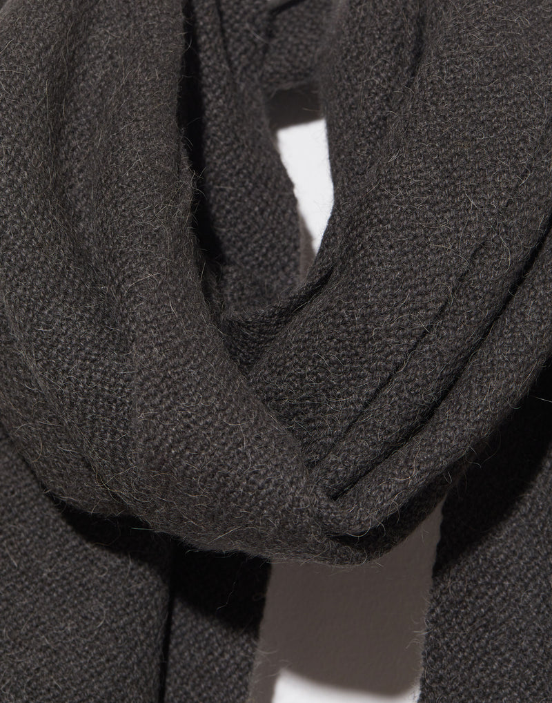 Charcoal Camel Hair Gobi Scarf