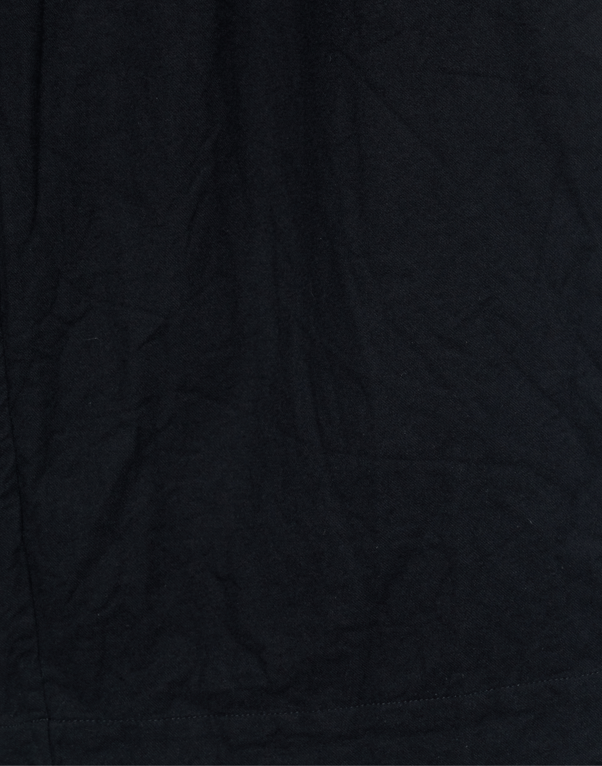 Black Cotton Flannel Pants