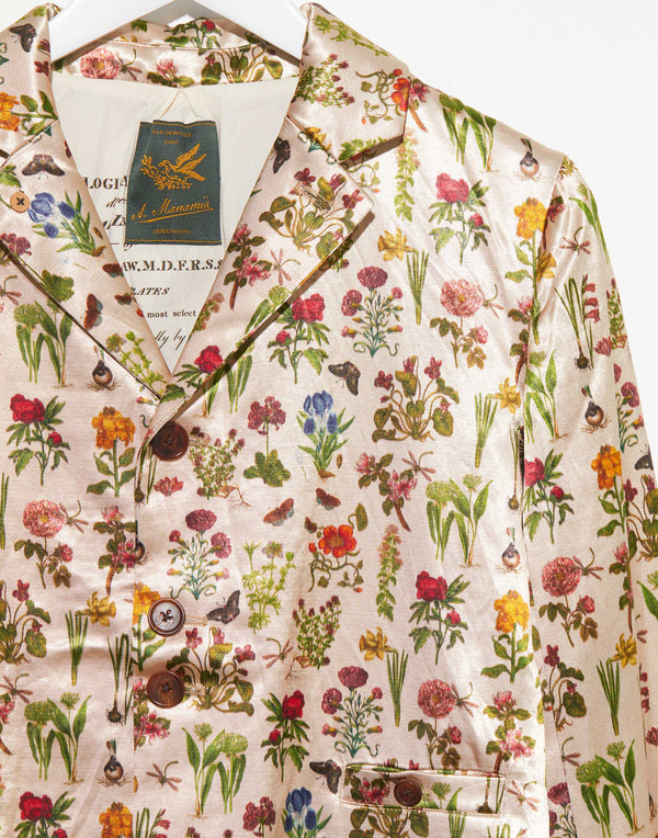 Floral Cotton & Silk Blazer