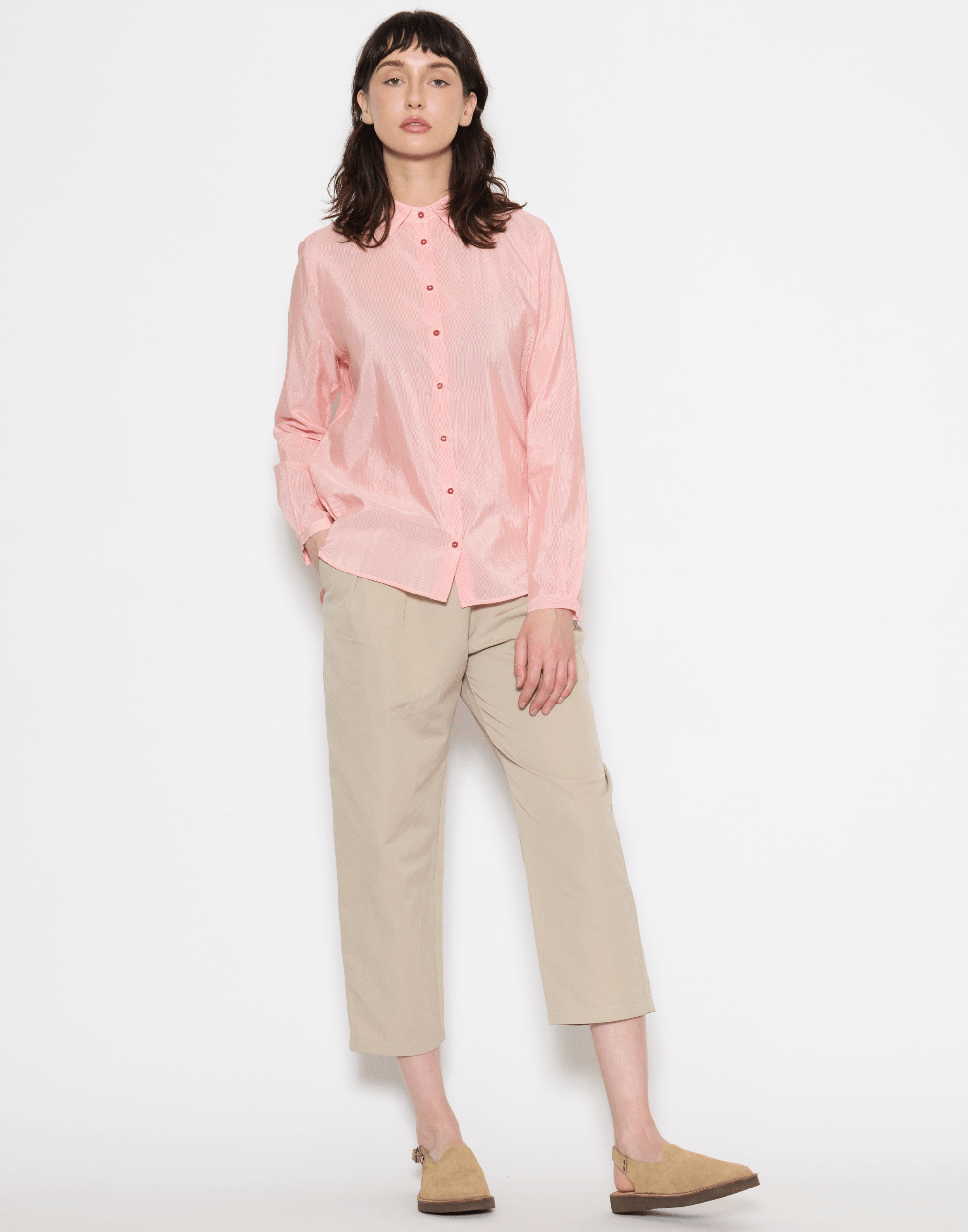 Poppy Cotton Silk Pinstripe Shirt