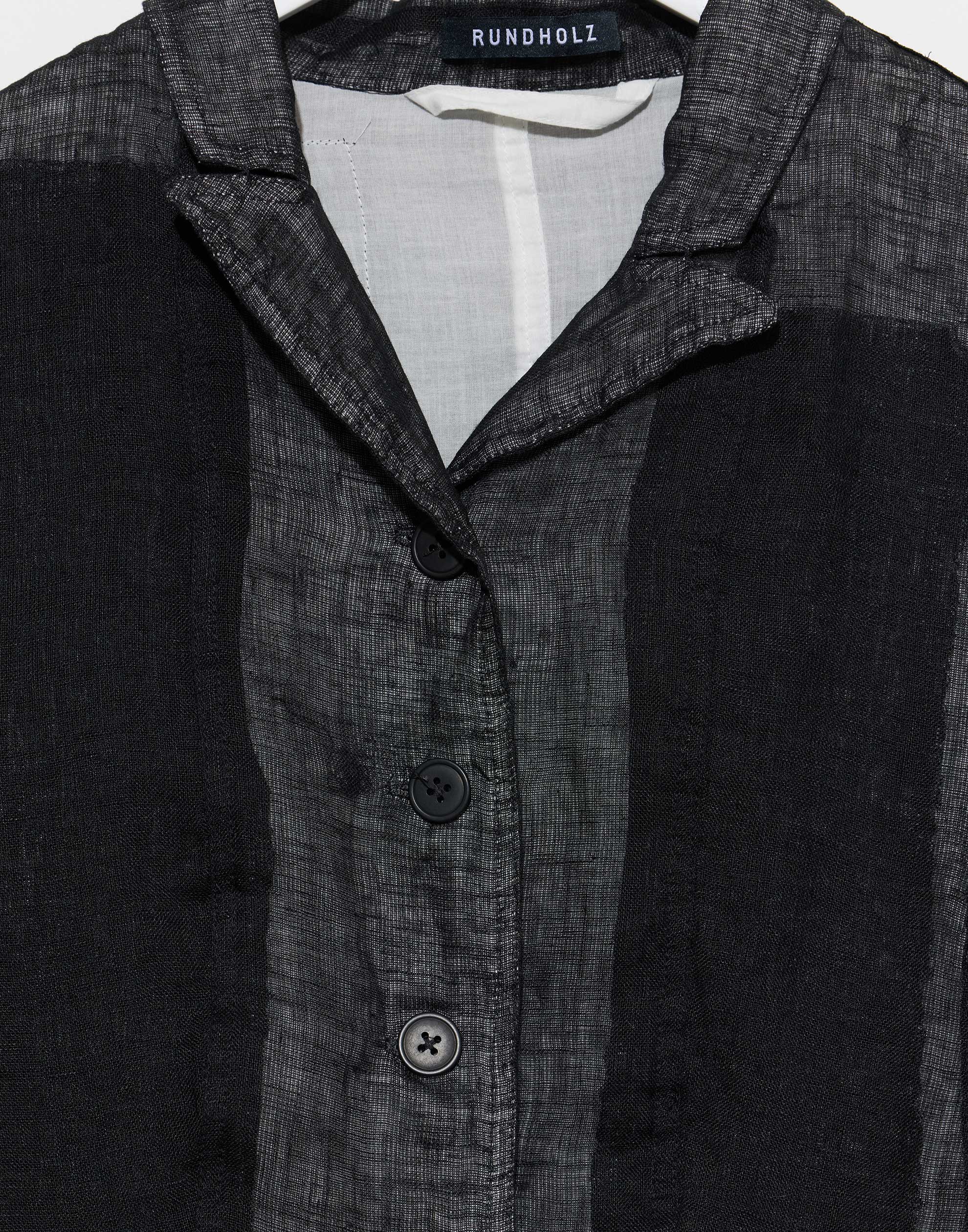 Black Patch Linen Jacket