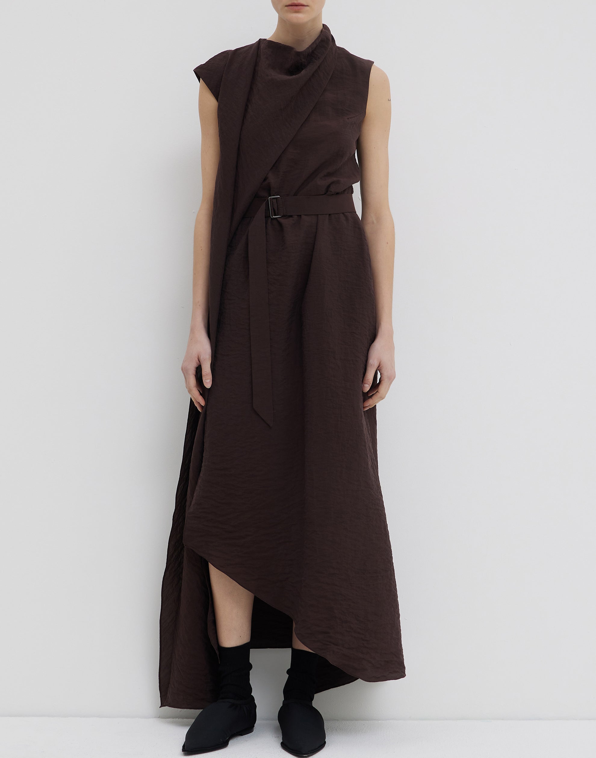 Porto Silk Blend Daju Sleeveless Dress