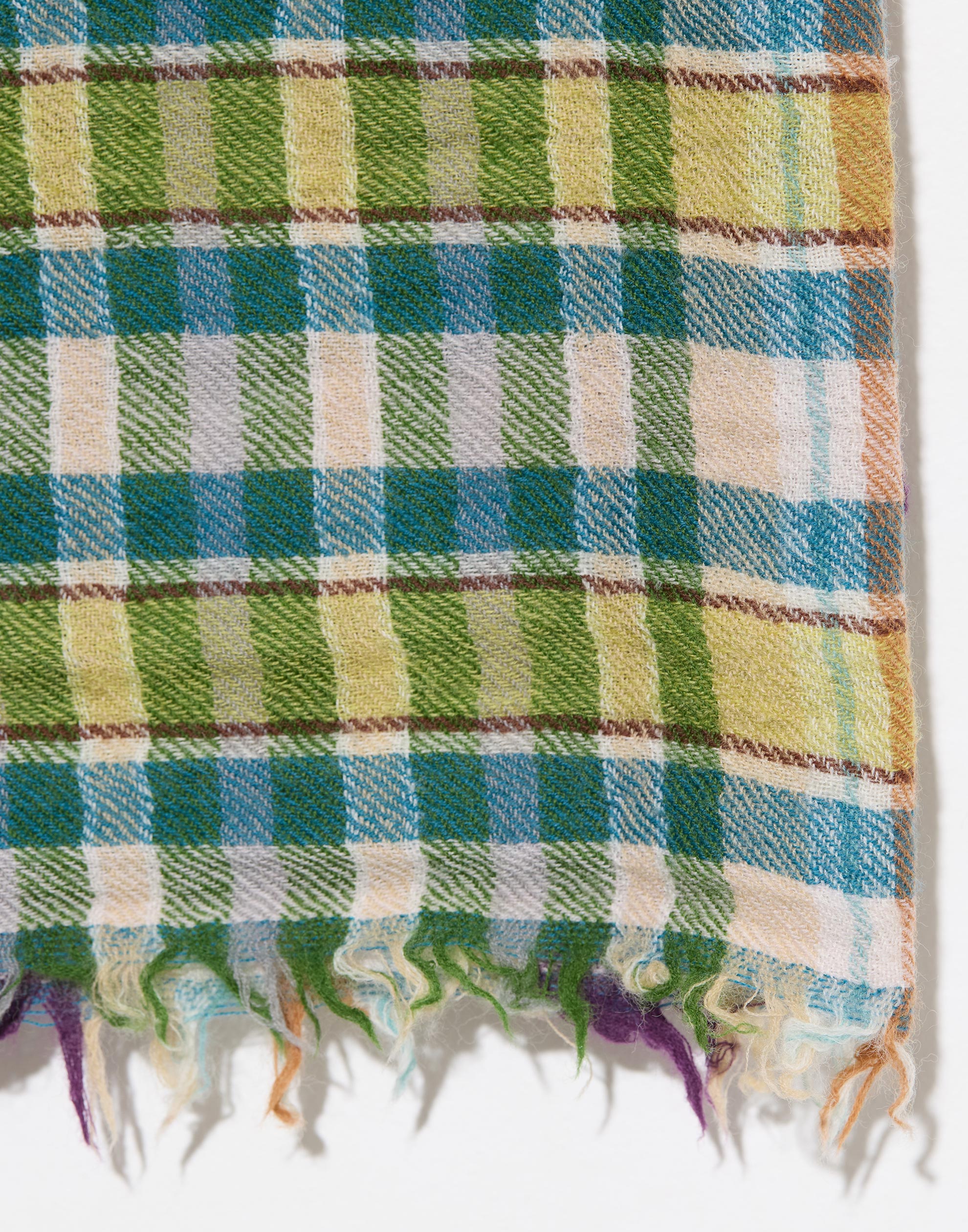 Multicolour Plaid Wool Scarf
