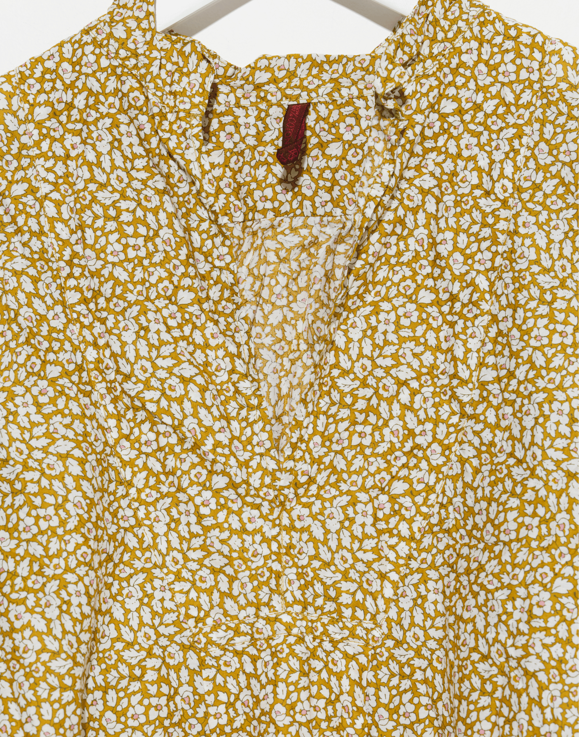Gold Ditsy Floral Liberty Print Cotton Kora Lavato Top