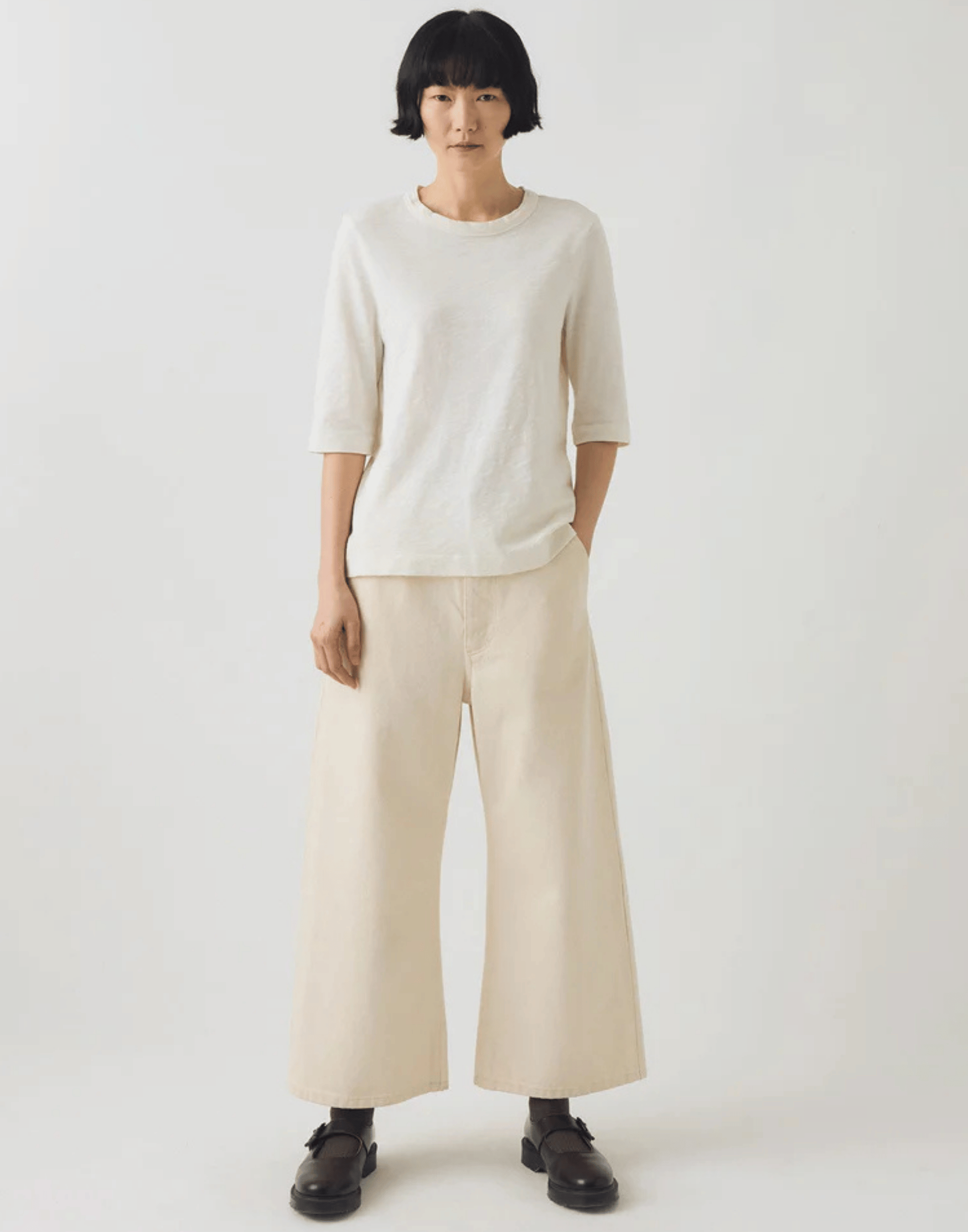 Chalk Organic Cotton Cleo T-Shirt