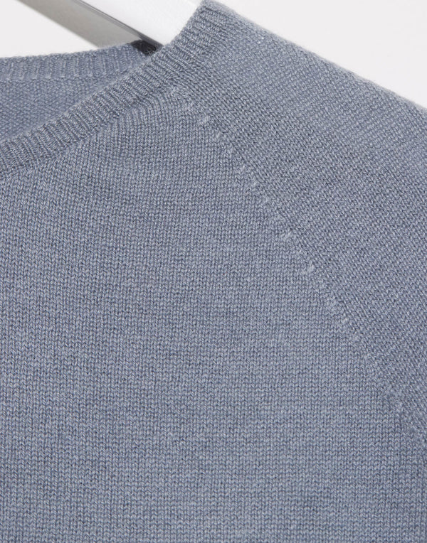 Sky Blue Cashmere ¾ Sleeve Pullover