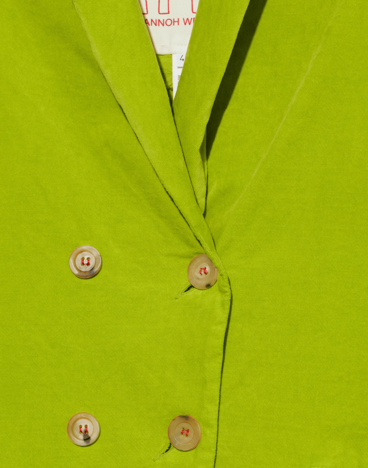 Chartreuse Cotton Velvet Mathilde Coat