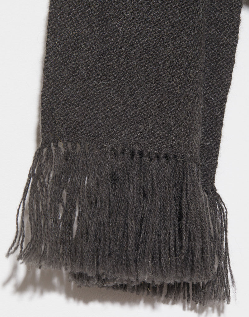 Charcoal Camel Hair Gobi Scarf