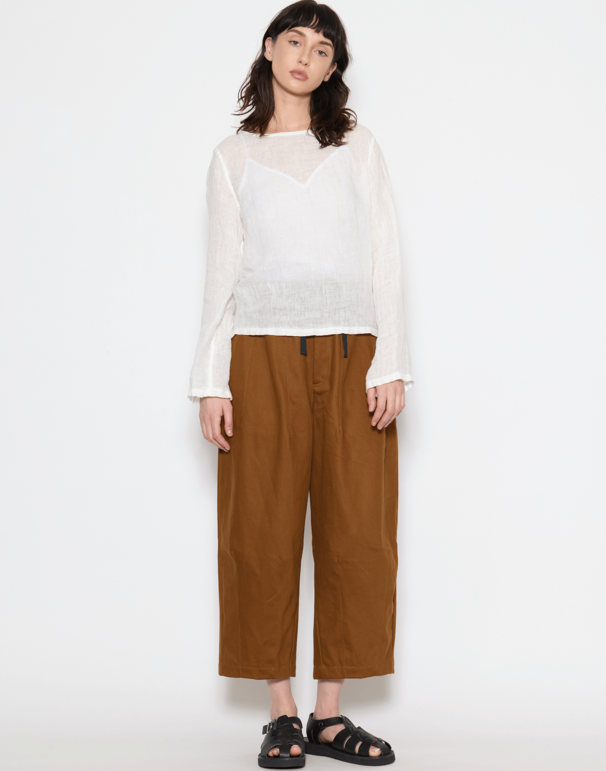 White Linen Gauze Lilly Top