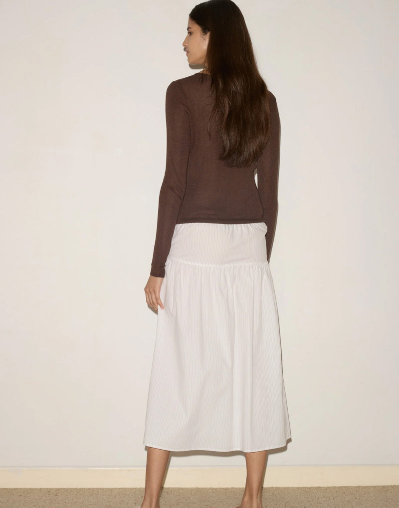 Dark Brown Viscose Knitted Top