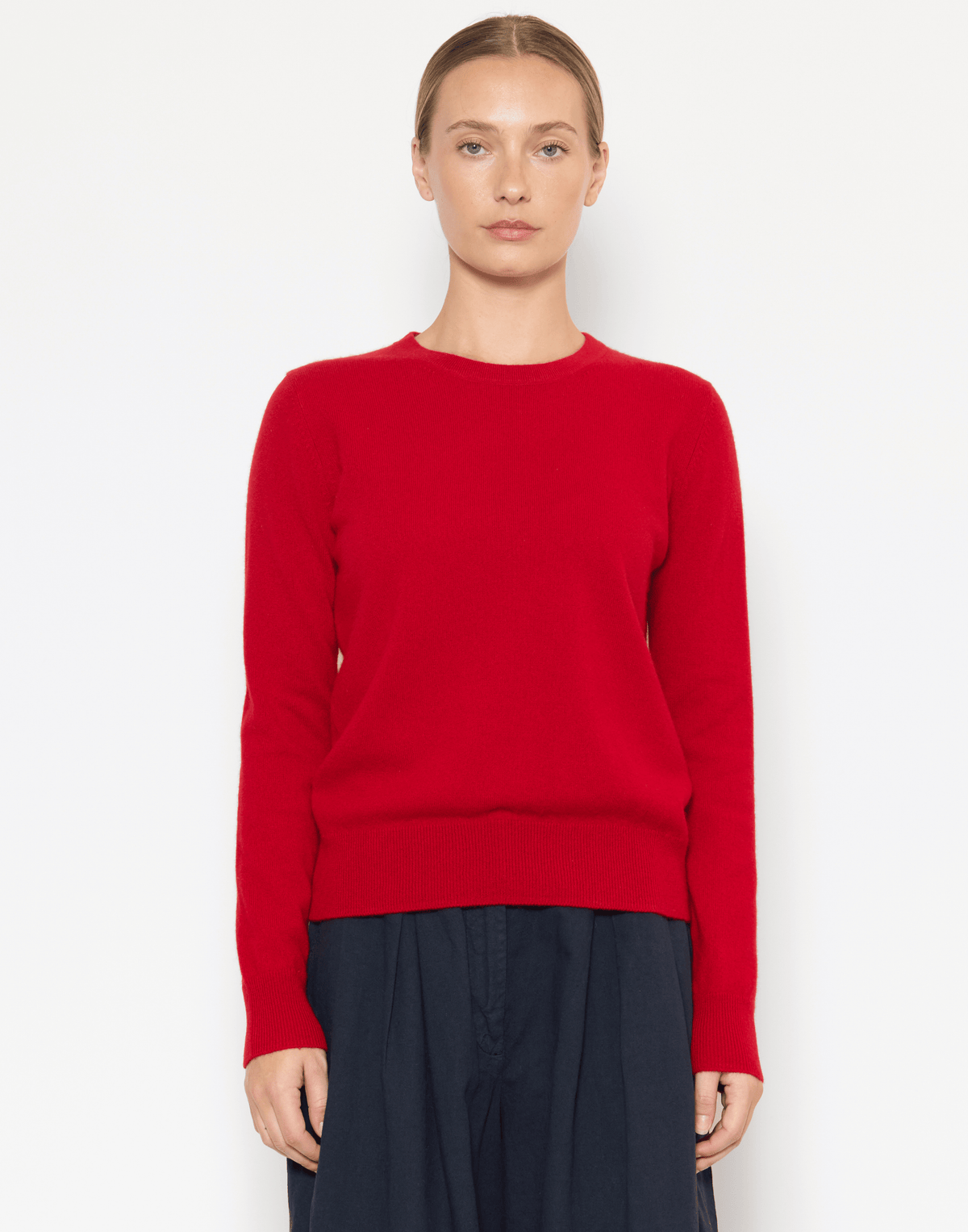 Scarlet Red Cashmere Essential Pullover