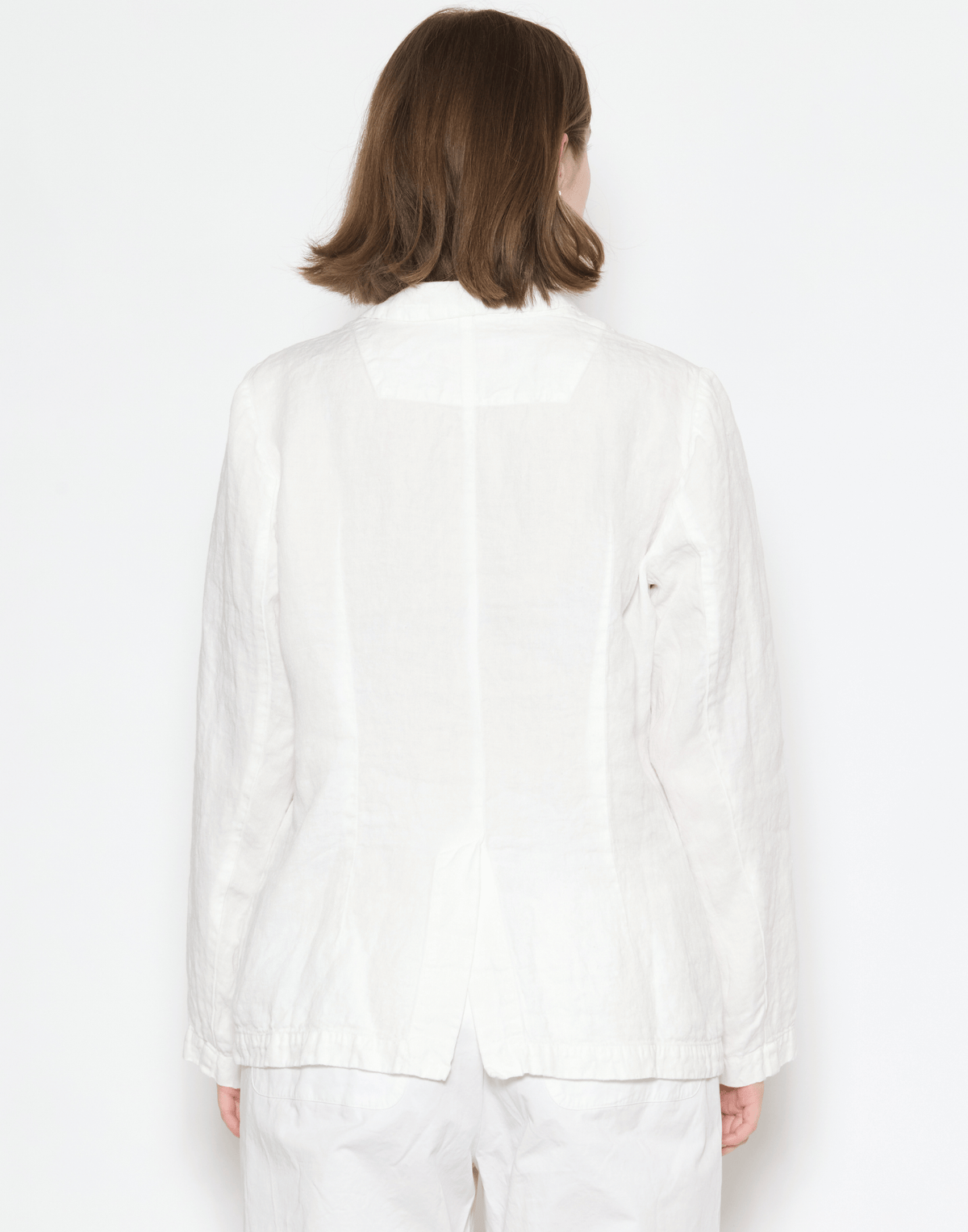 Optic White Linen Denim Lijian Jacket