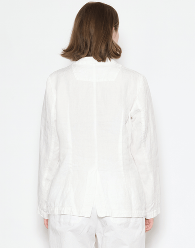Optic White Linen Denim Lijian Jacket