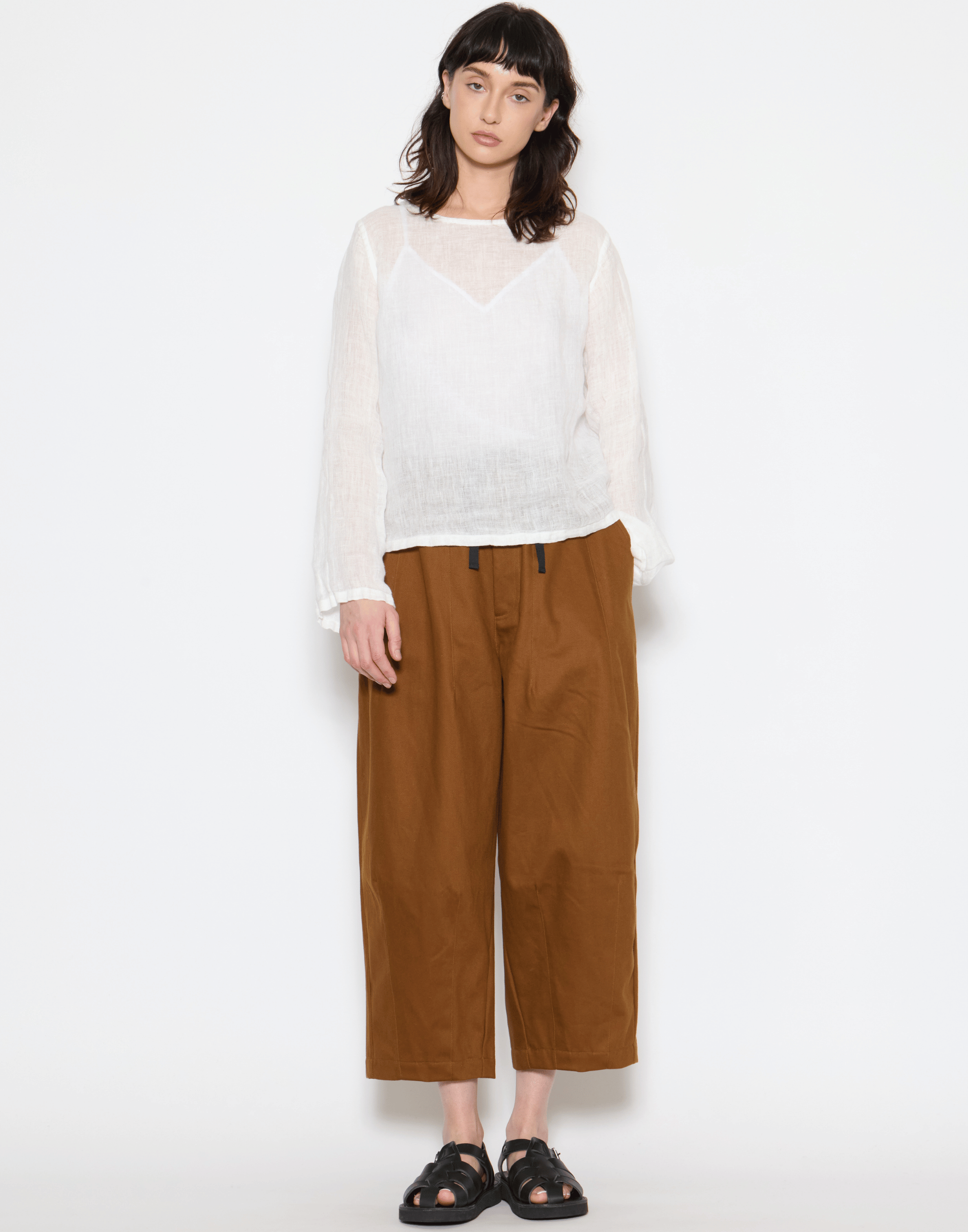 White Linen Gauze Lilly Top