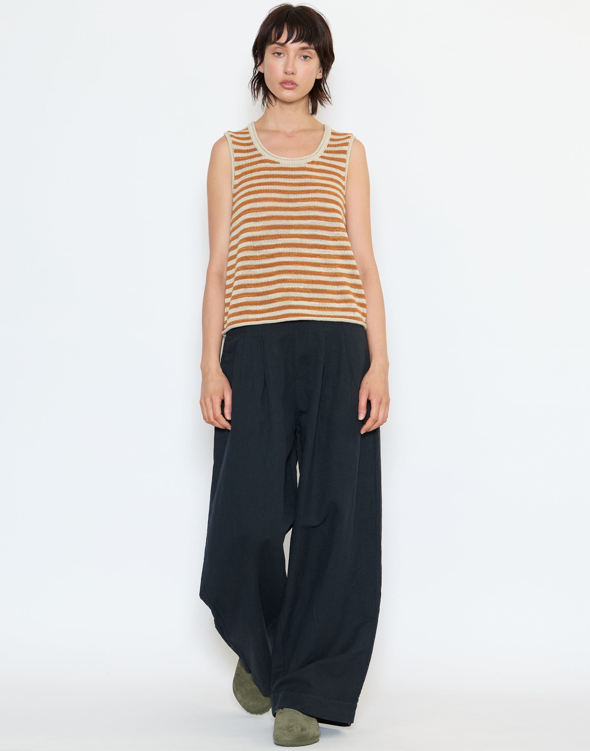 Butterscotch Linen & Cotton Knit Vest