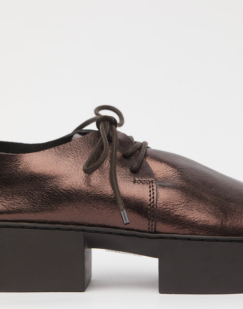 Copper Leather Lace Up Monitor Shoes