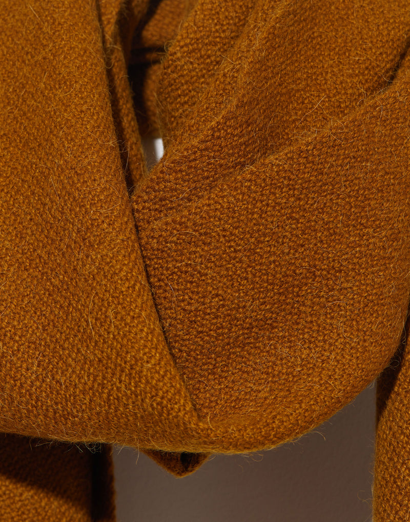 Gold Brown Camel Hair Gobi Scarf