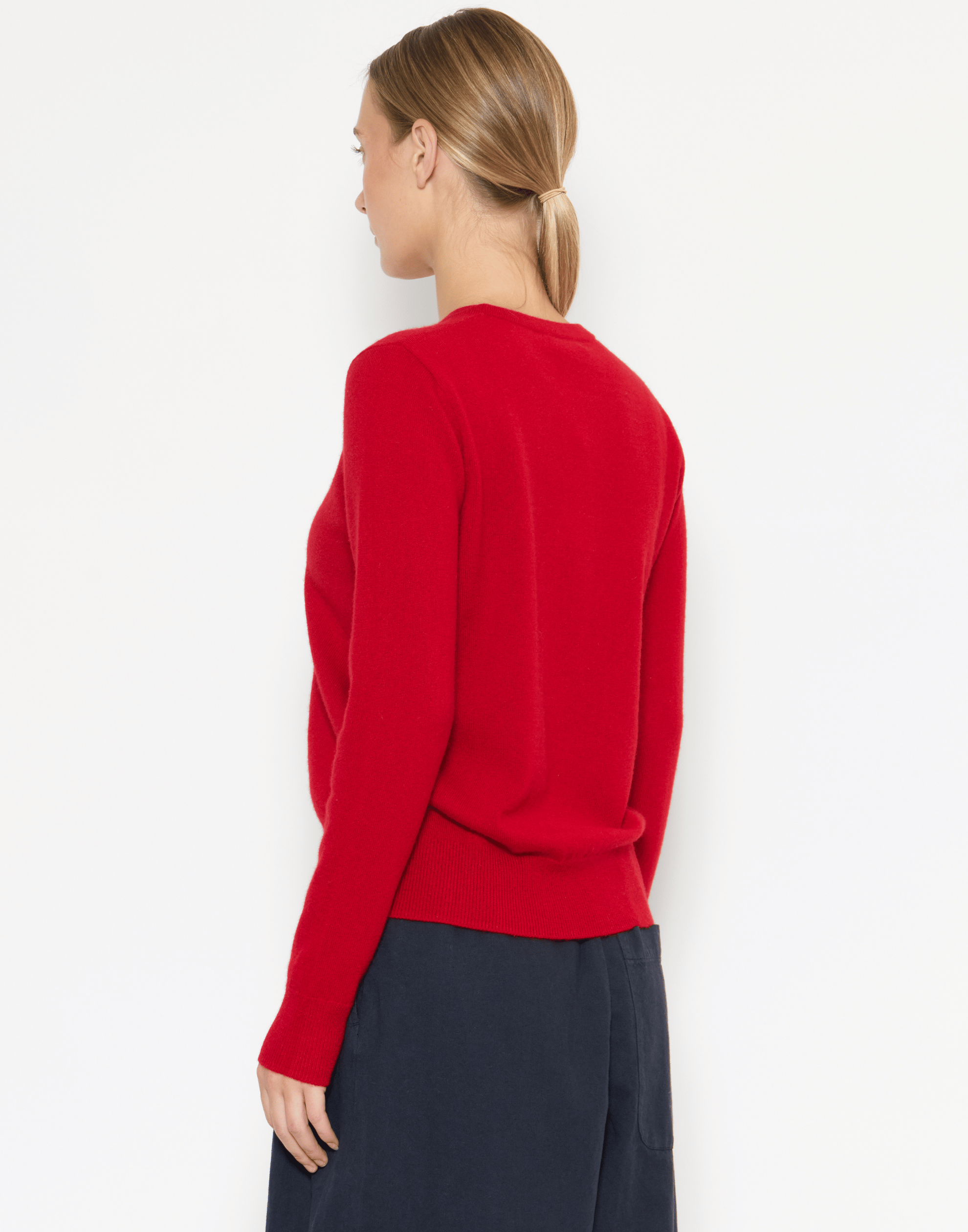 Scarlet Red Cashmere Essential Pullover