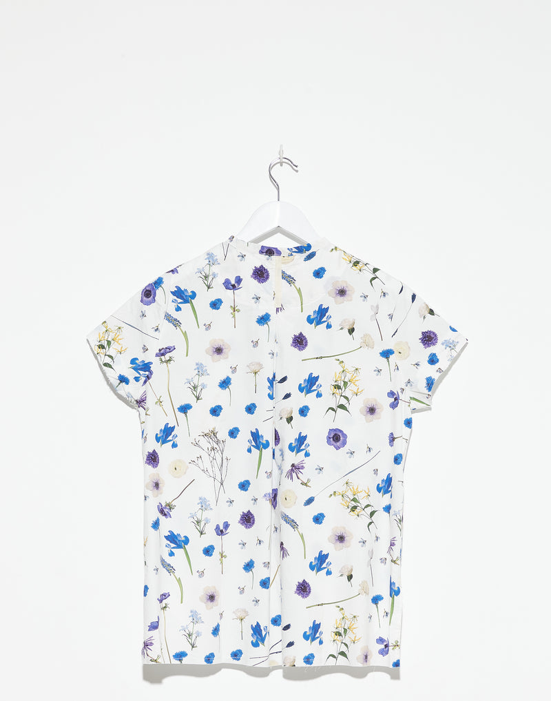 Blue Floral Cotton Clementine Shirt