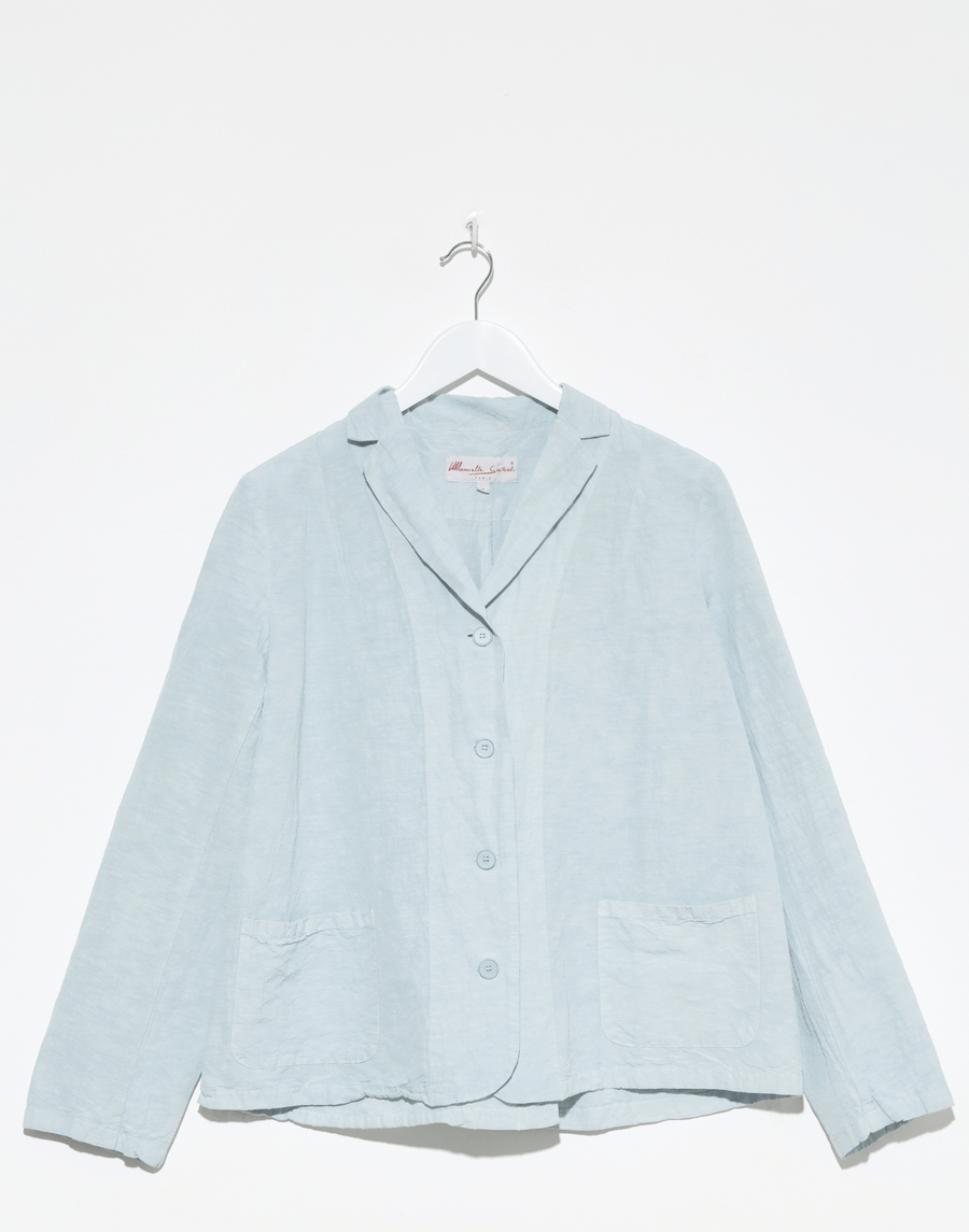 Moonish Blue Linen Viscose Chaka Jacket