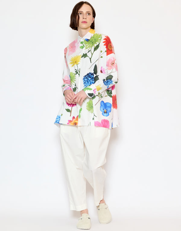 Flower Print Cotton Sarita Shirt