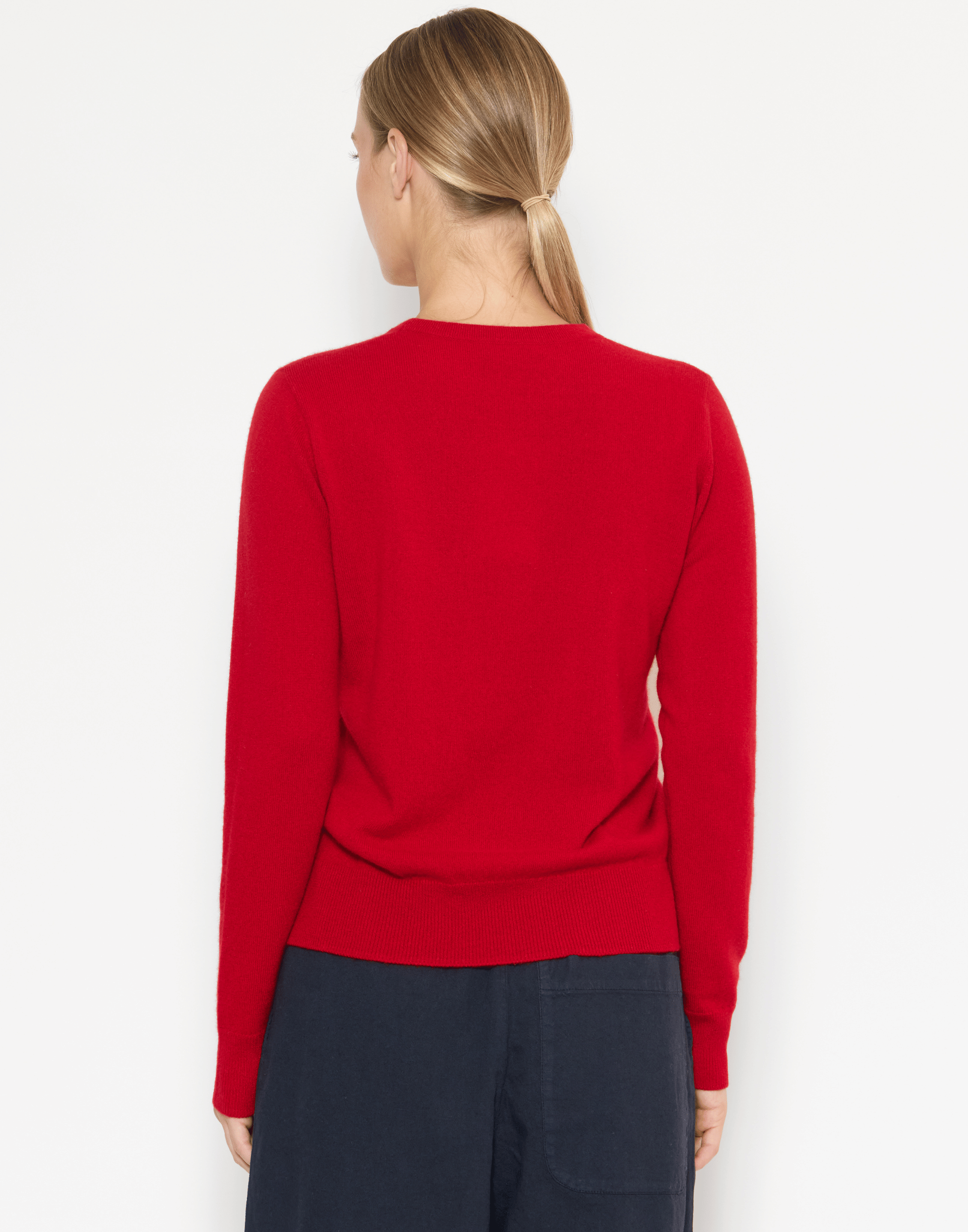 Scarlet Red Cashmere Essential Pullover