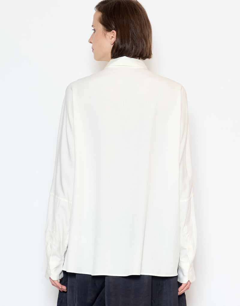 Off White Silk Waga Soleil Shirt