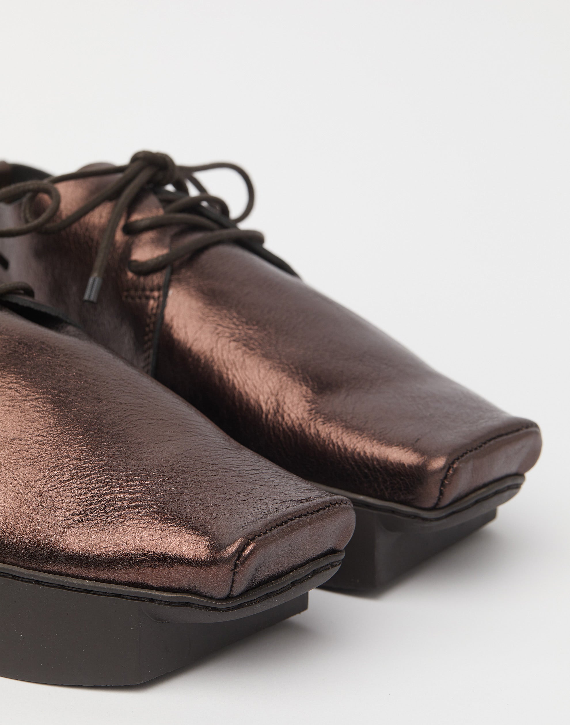 Copper Leather Lace Up Monitor Shoes