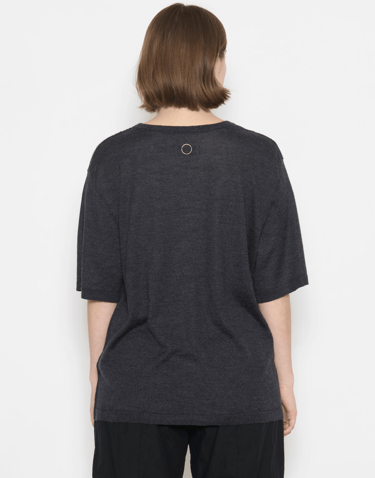 Graphite Cashmere & Silk Sen Knitted T-Shirt