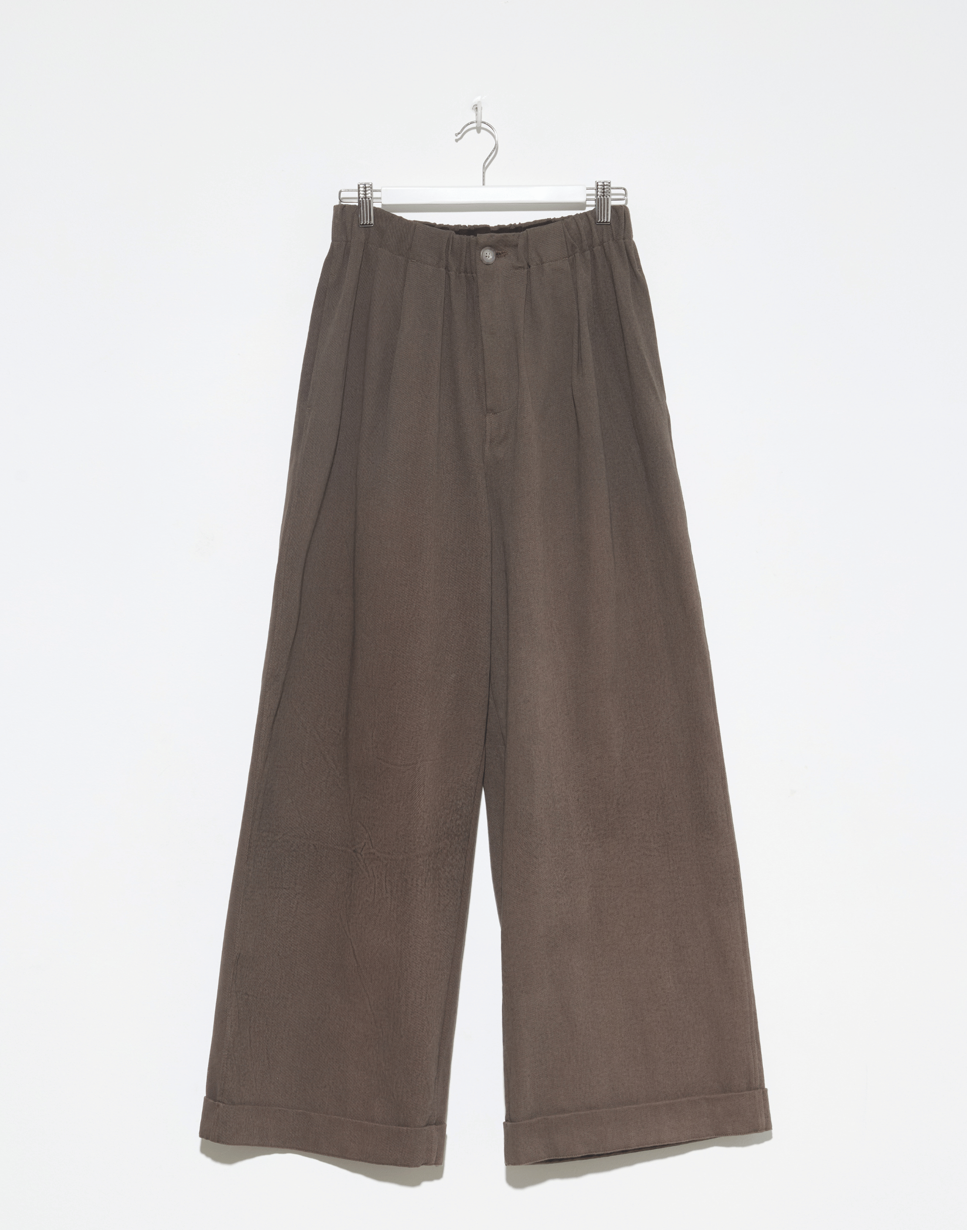 Barnwood Brown Cotton Painted Trousers