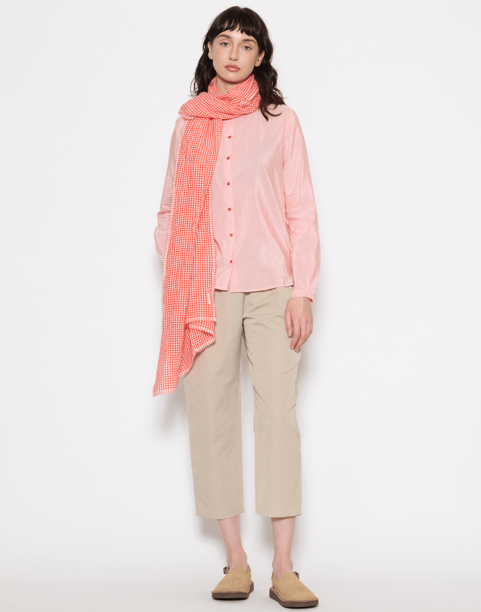 Ecru Linen Blend Trousers
