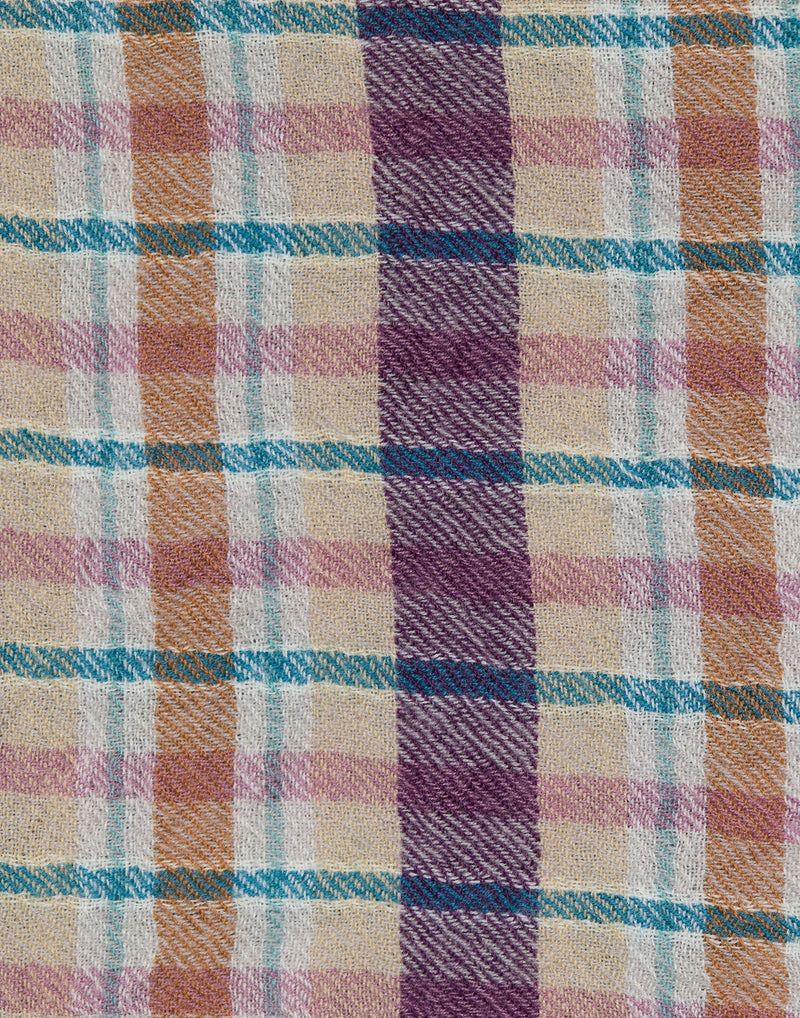 Multicolour Plaid Wool Scarf