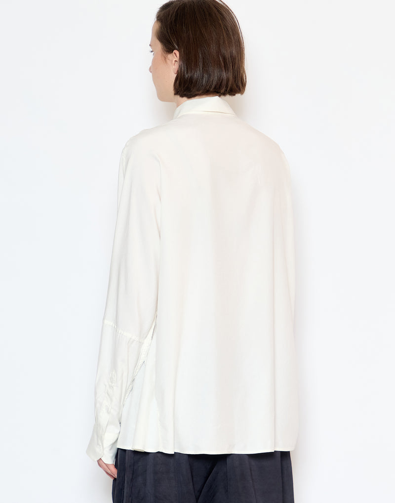 Off White Silk Waga Soleil Shirt