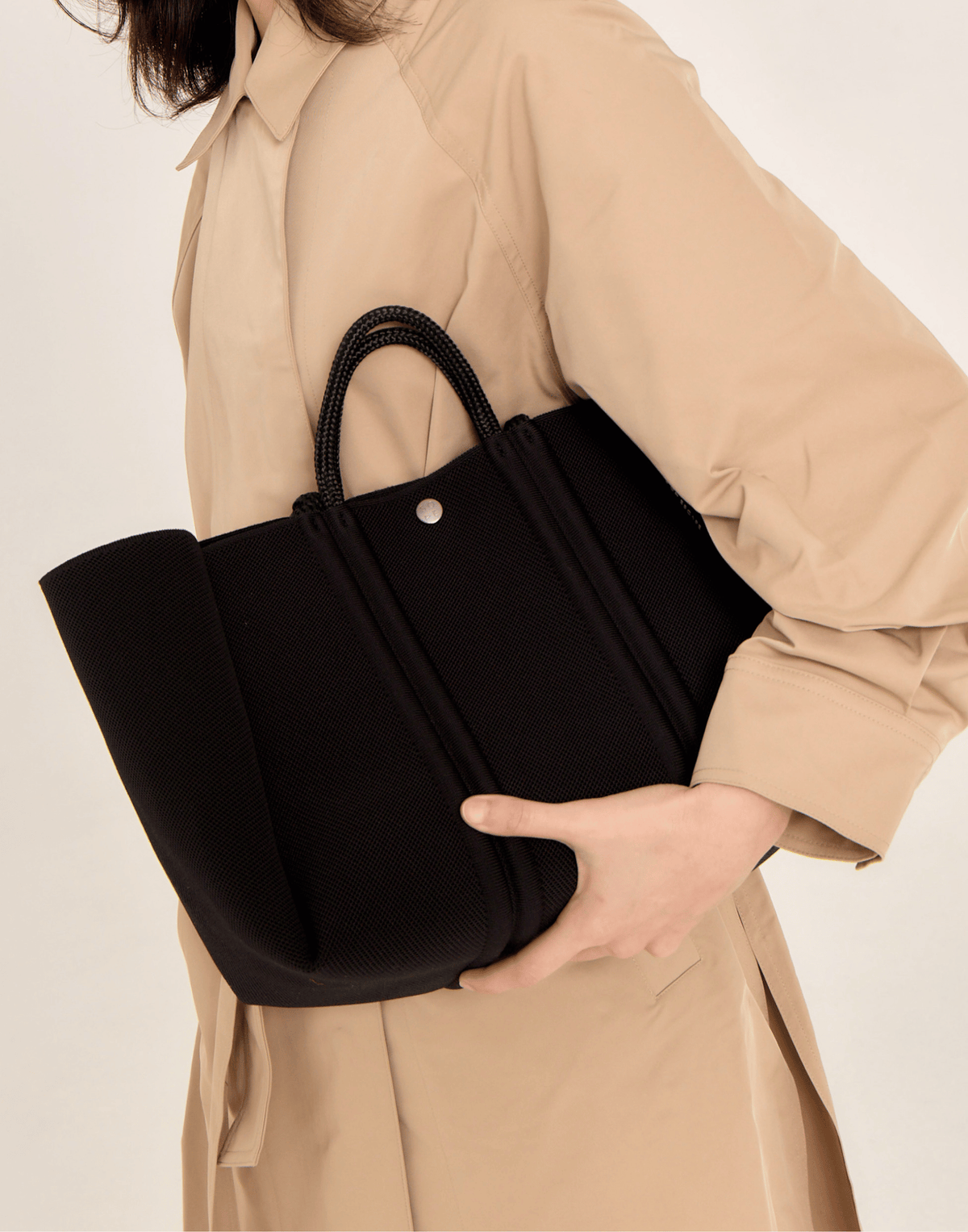 Black & Hazelnut Meridian Midi Tote