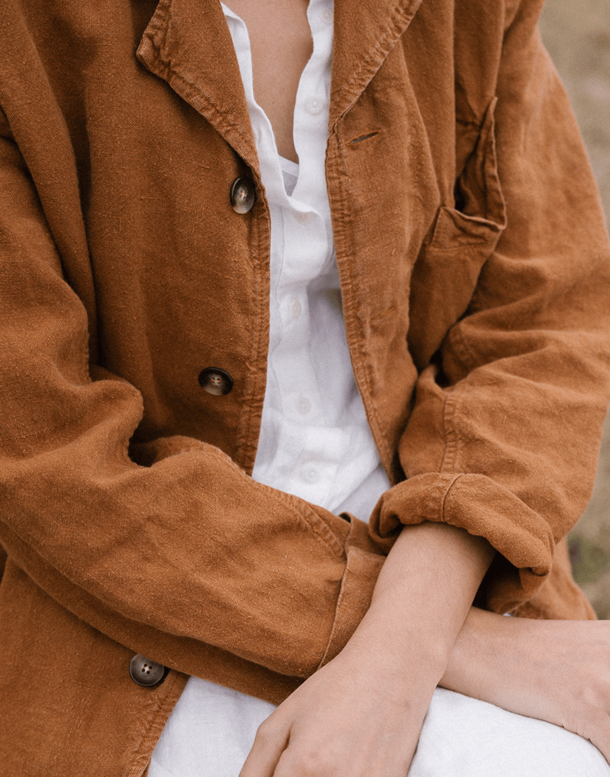 Brick Linen Dominique Blazer