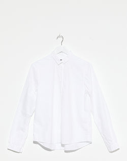 White Cotton Loose Tyrol Shirt