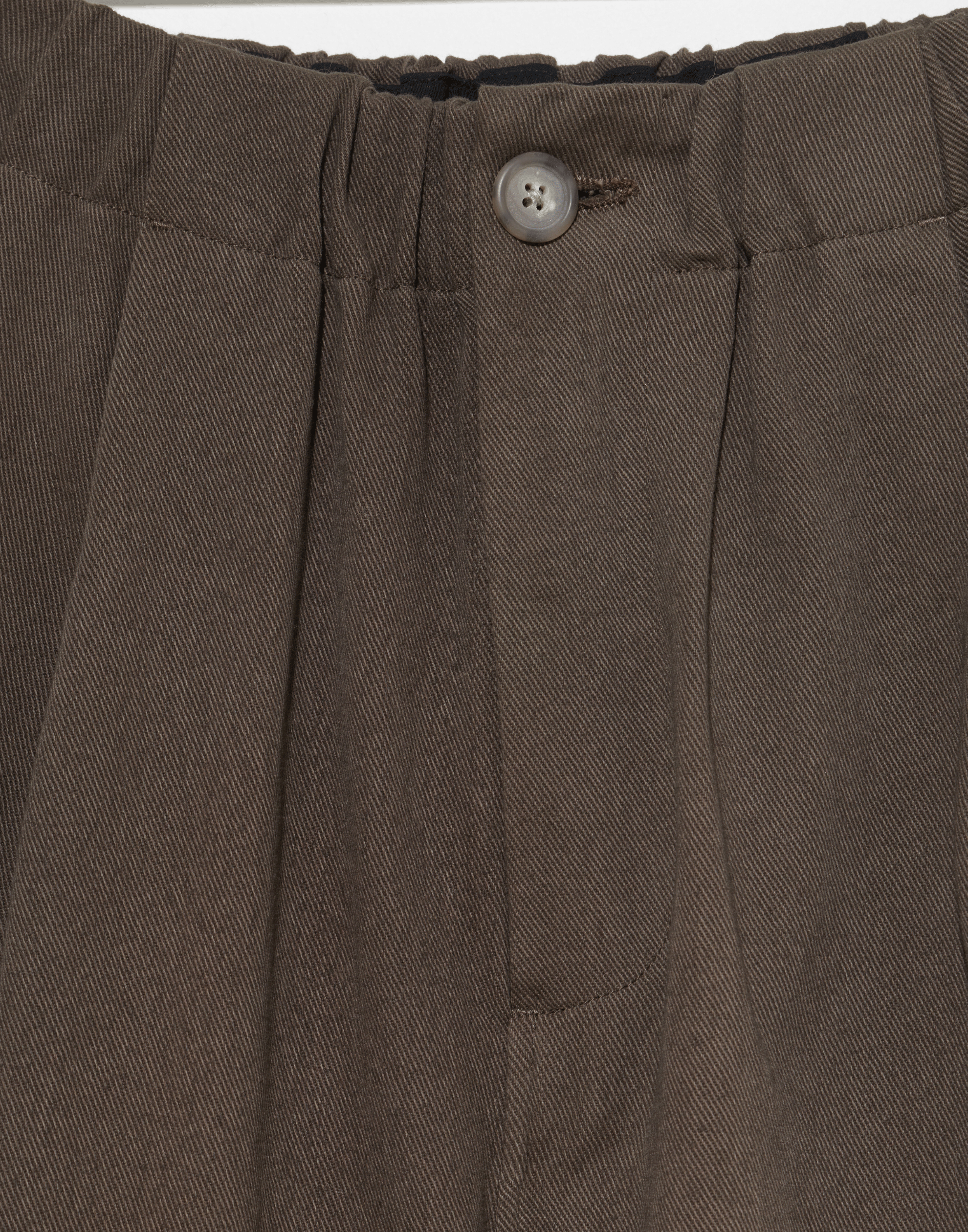 Barnwood Brown Cotton Painted Trousers