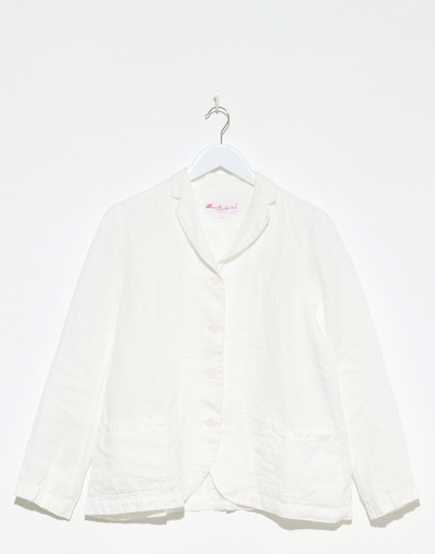 Optic White Linen Denim Lijian Jacket