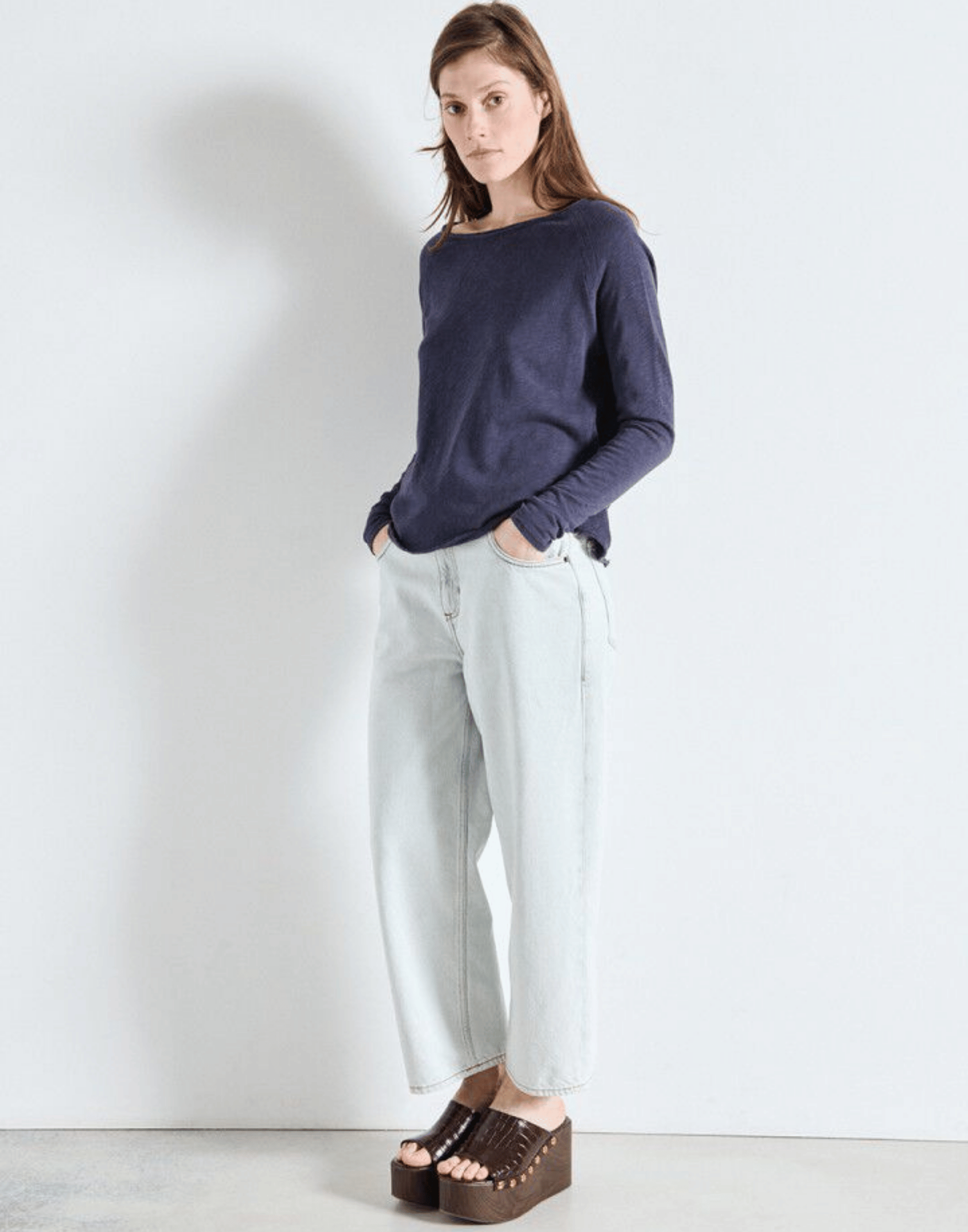 Vintage Navy Cotton Sonoma Long Sleeve T-Shirt