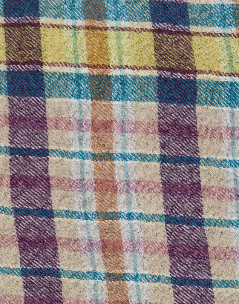 Multicolour Plaid Wool Scarf