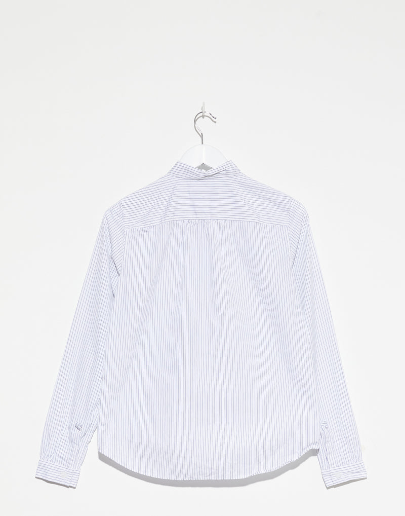 Blue & White Stripe Cotton Tyrol Shirt