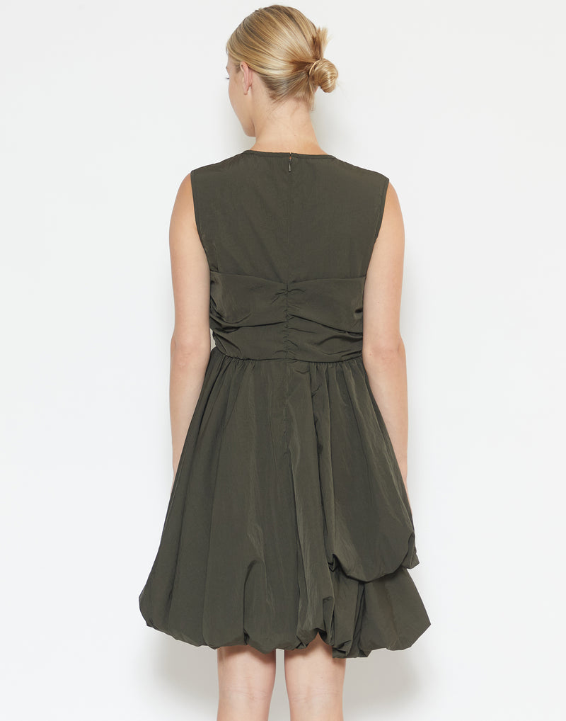 Grey Olive Recycled Taffeta Olivia Dress