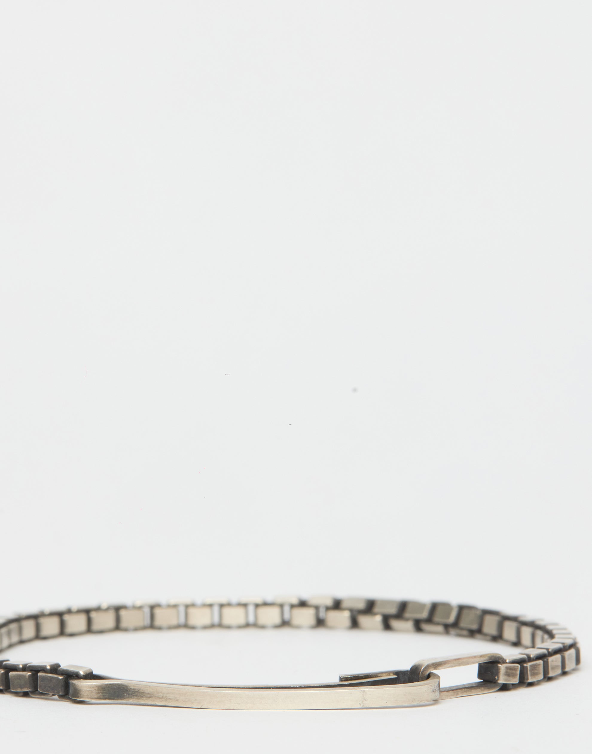 Shop Werkstatt Munchen Online | Silver Box Chain Snap Link Bracelet