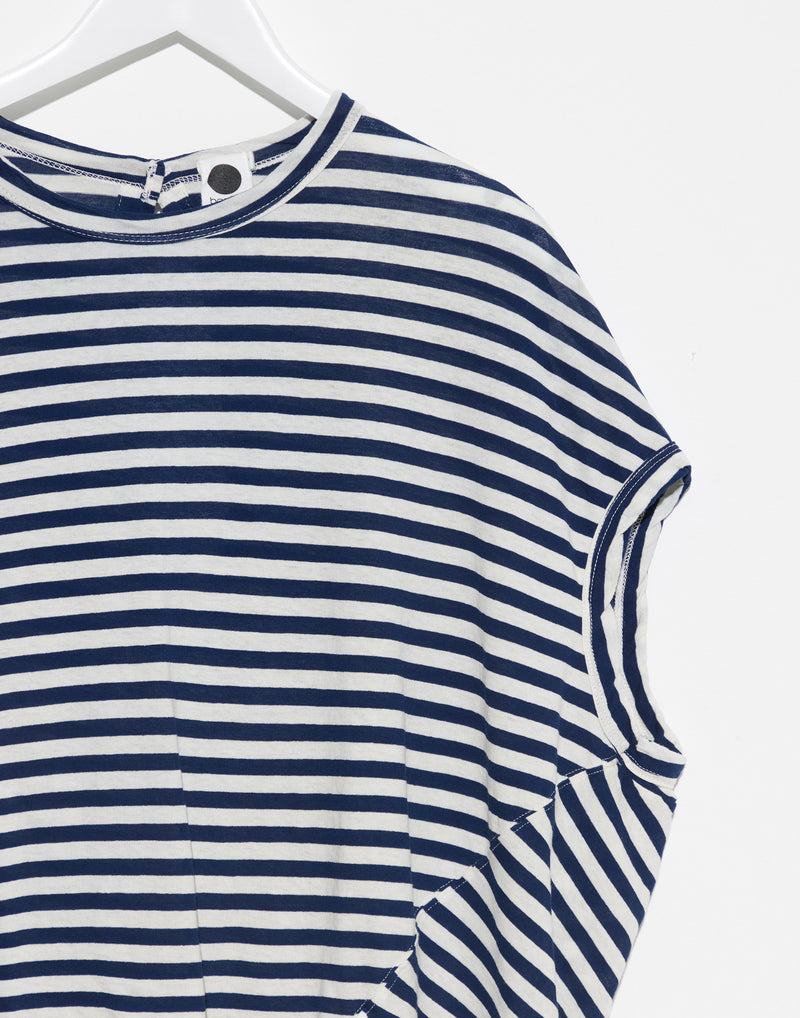 Navy Stripe Cotton Circle T-Shirt