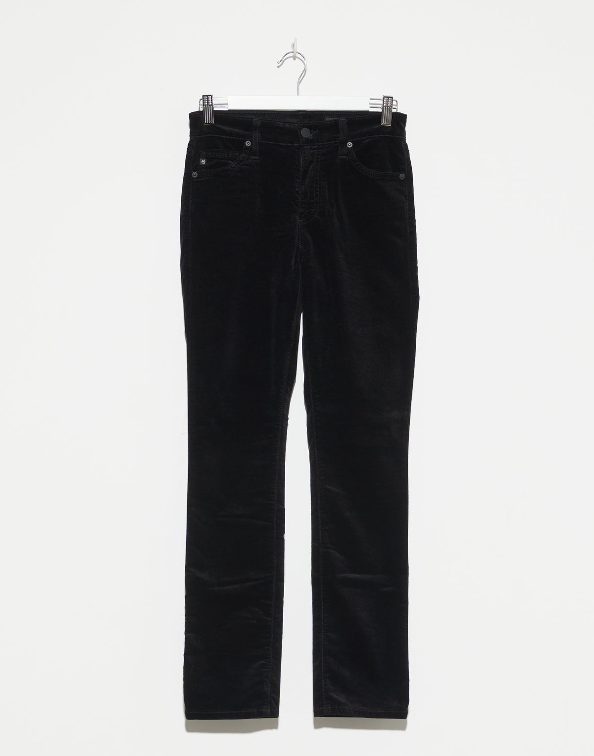 Super Black Velvet High-Rise Mari Jeans
