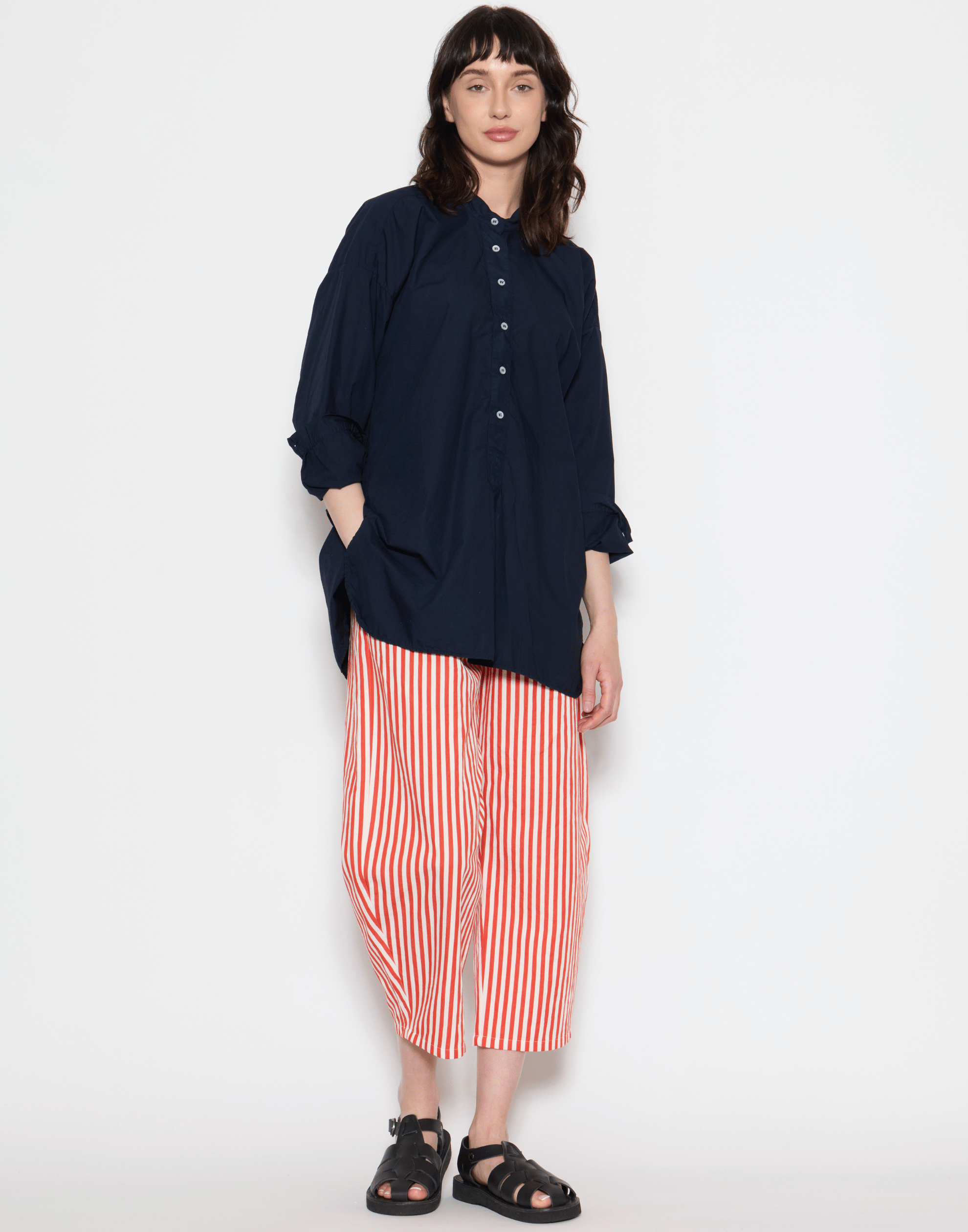 Dark Navy Cotton Poplin Coal Miner’s Shirt