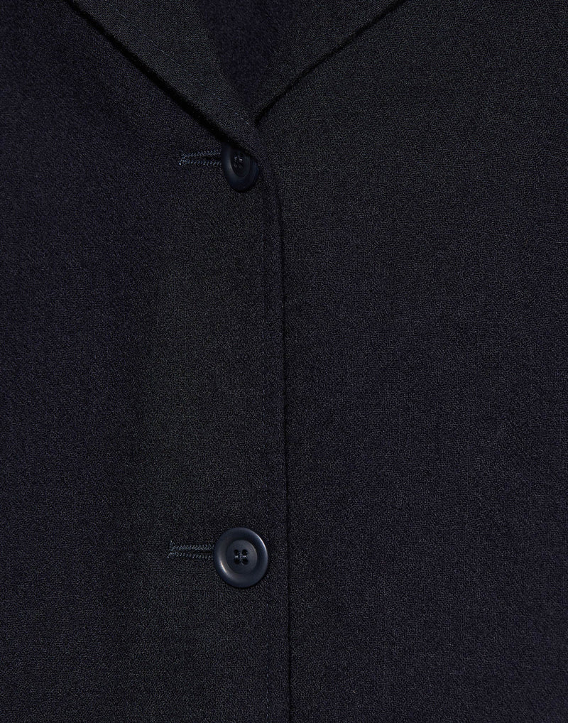 Navy Washed Wool Val Jacket