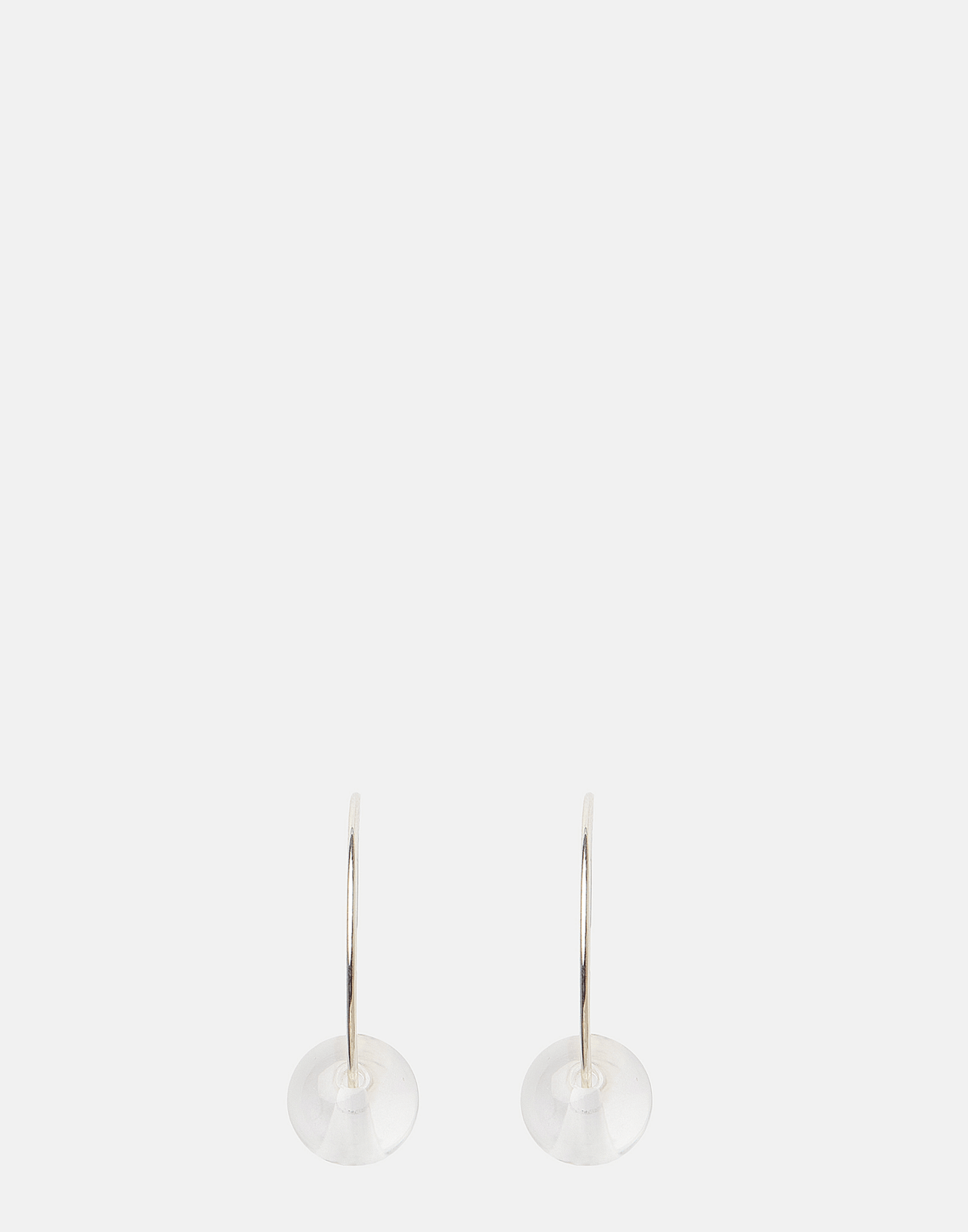 Crystal Quartz & Silver Tahoe Hoop Earrings