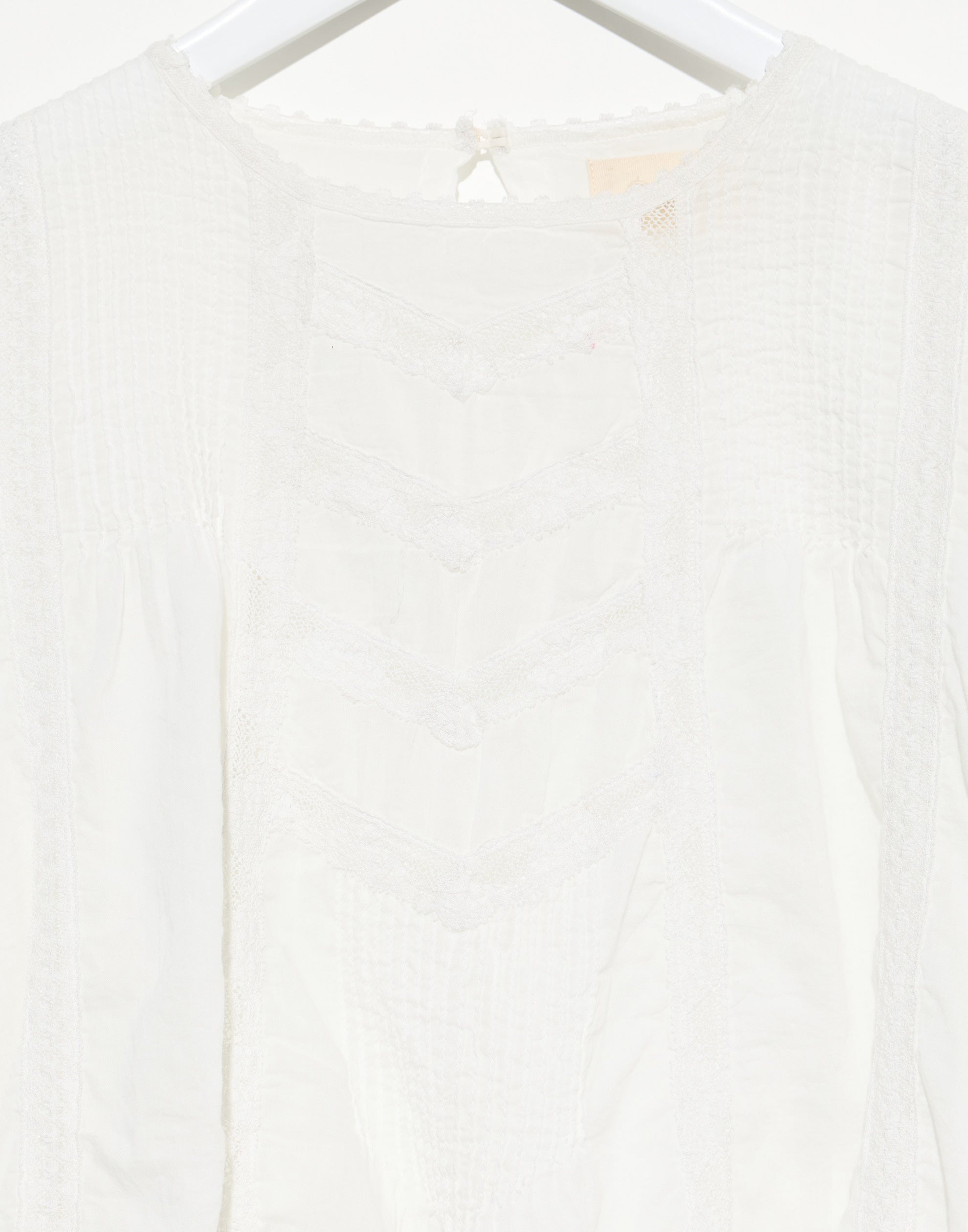 White Cotton Lace Alice Blouse